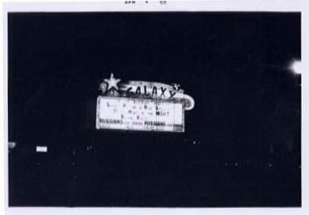 Galaxy Drive-In Theatre - Marquee April 1966